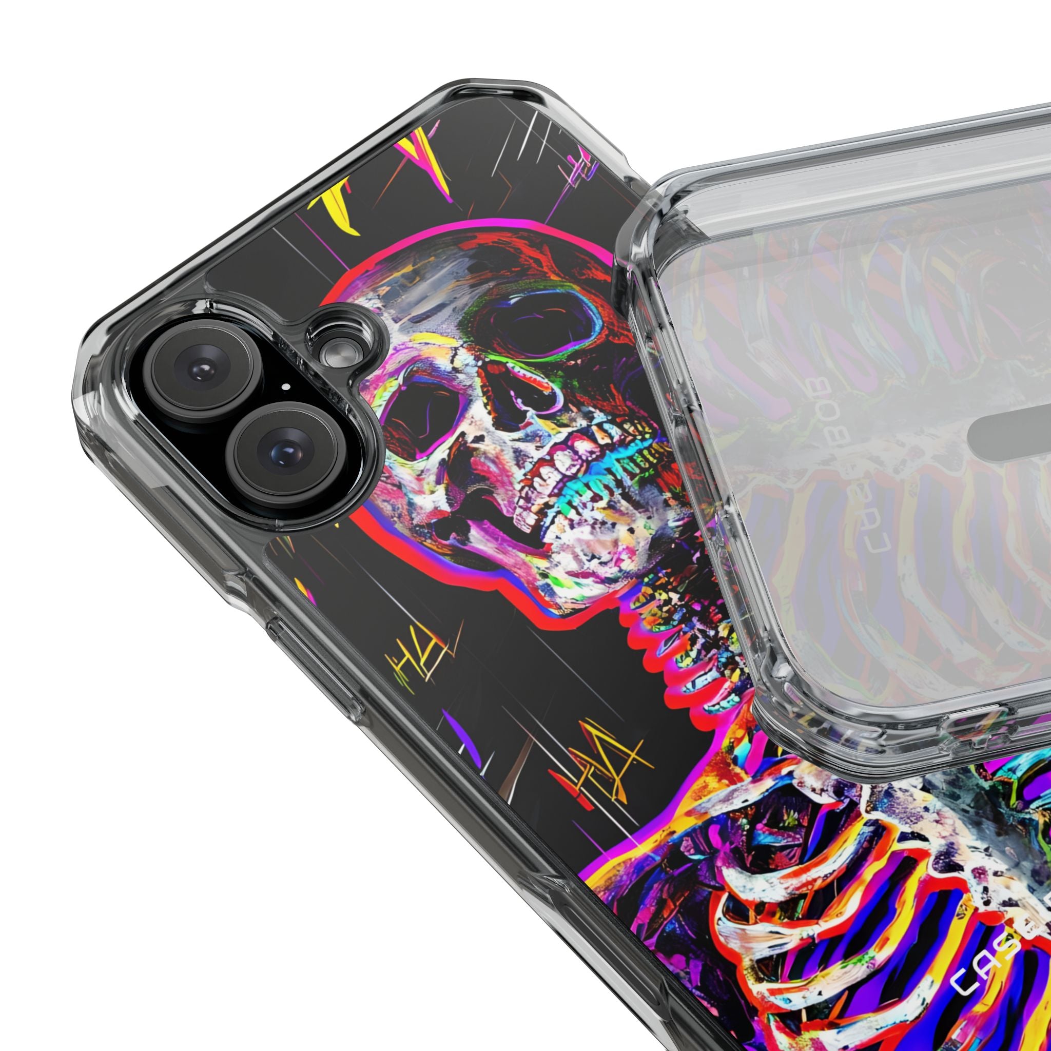 Neon Skeleton Laugh iPhone 16 Plus Case - Impact