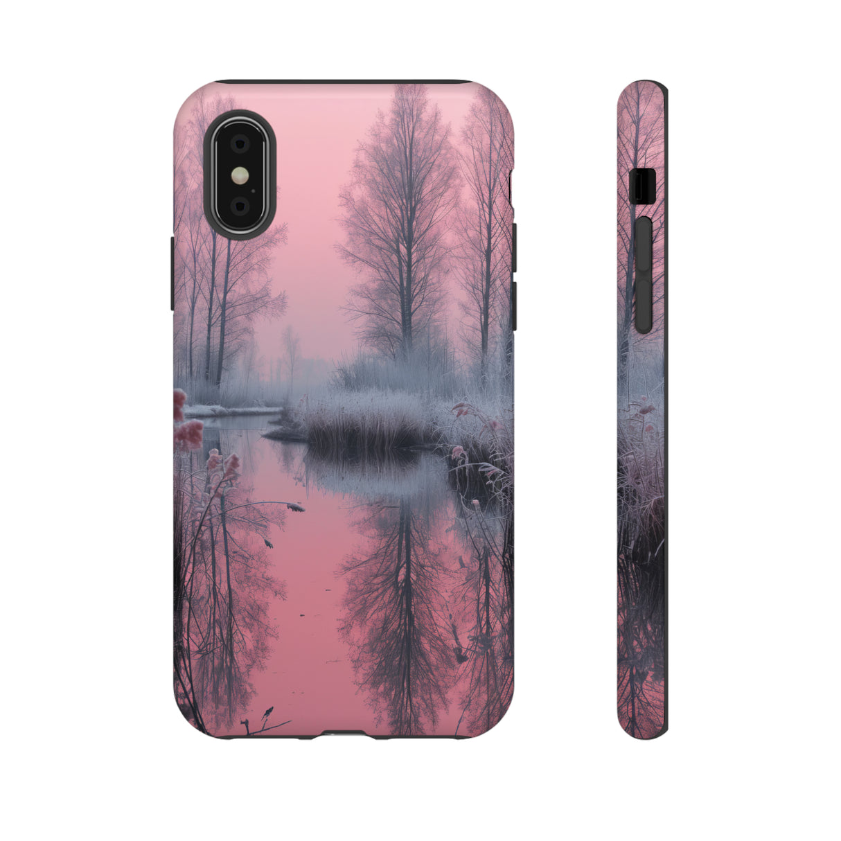 Pink Winter Lake Whisper - Protective Phone Case