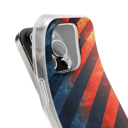 Diagonal Stripes Blaze iPhone 16 Pro Case - Soft