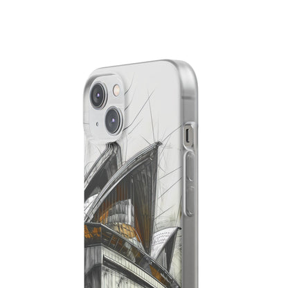 Architectural Curves in Line Formation iPhone 14 - Flexi Phone Case