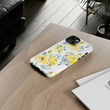 Yellow Floral - Protective Phone Case