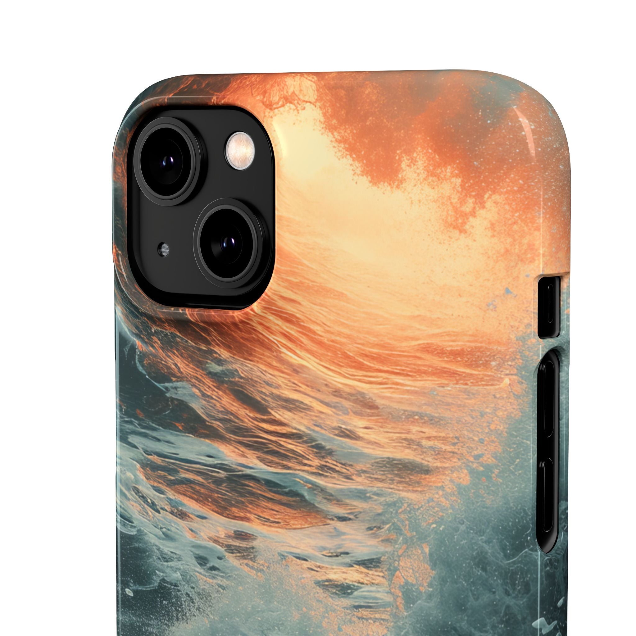 Fiery Wave Power - Slim iPhone 14 Phone Case