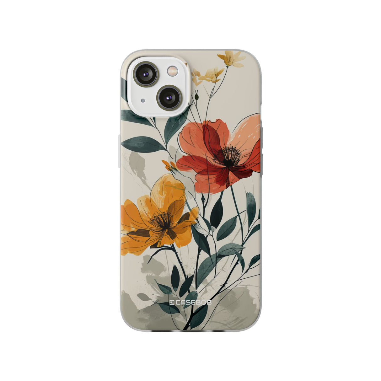 Serene Floral Harmony | Flexible Phone Case for iPhone