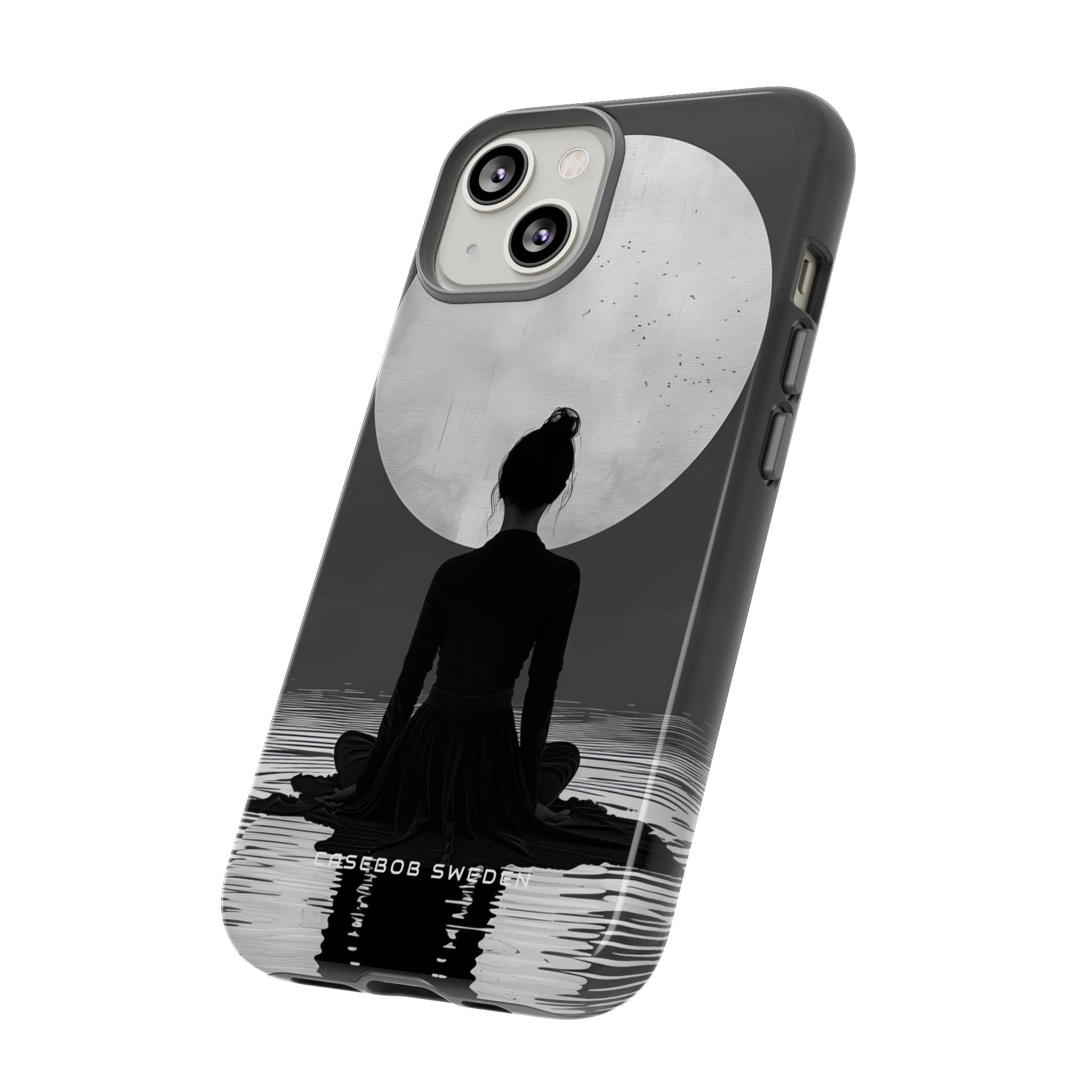 Zen Serenity Moon Reflection iPhone 14 - Tough Phone Case