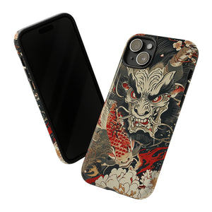 Oni & Sacred Symbols Fusion - Protective Phone Case