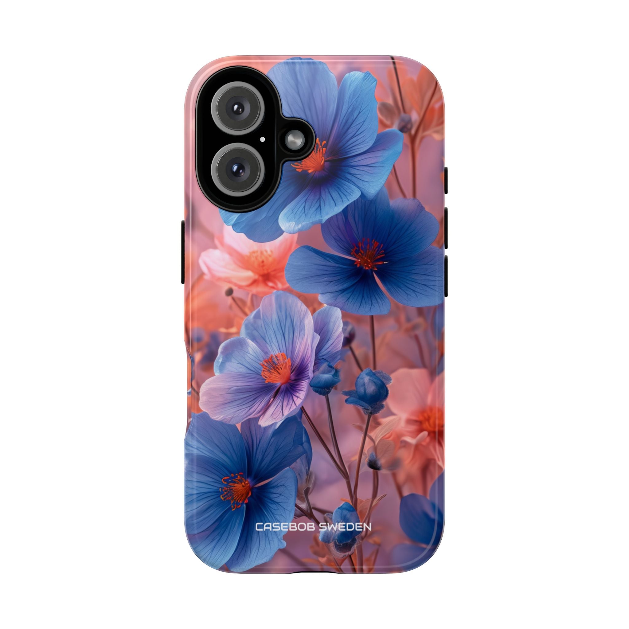 Blue Peach Blossoms - Tough iPhone 16 Phone Case