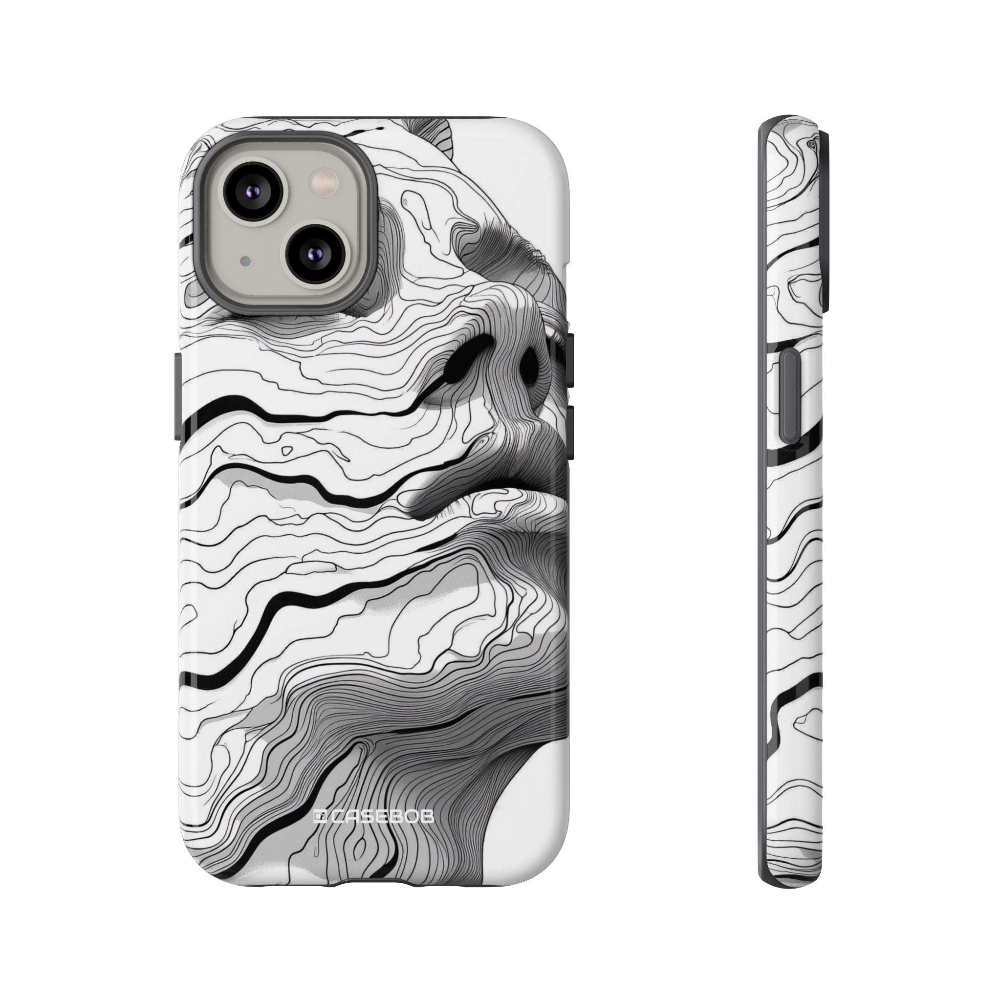 Topographic Serenity | Protective Phone Case for iPhone