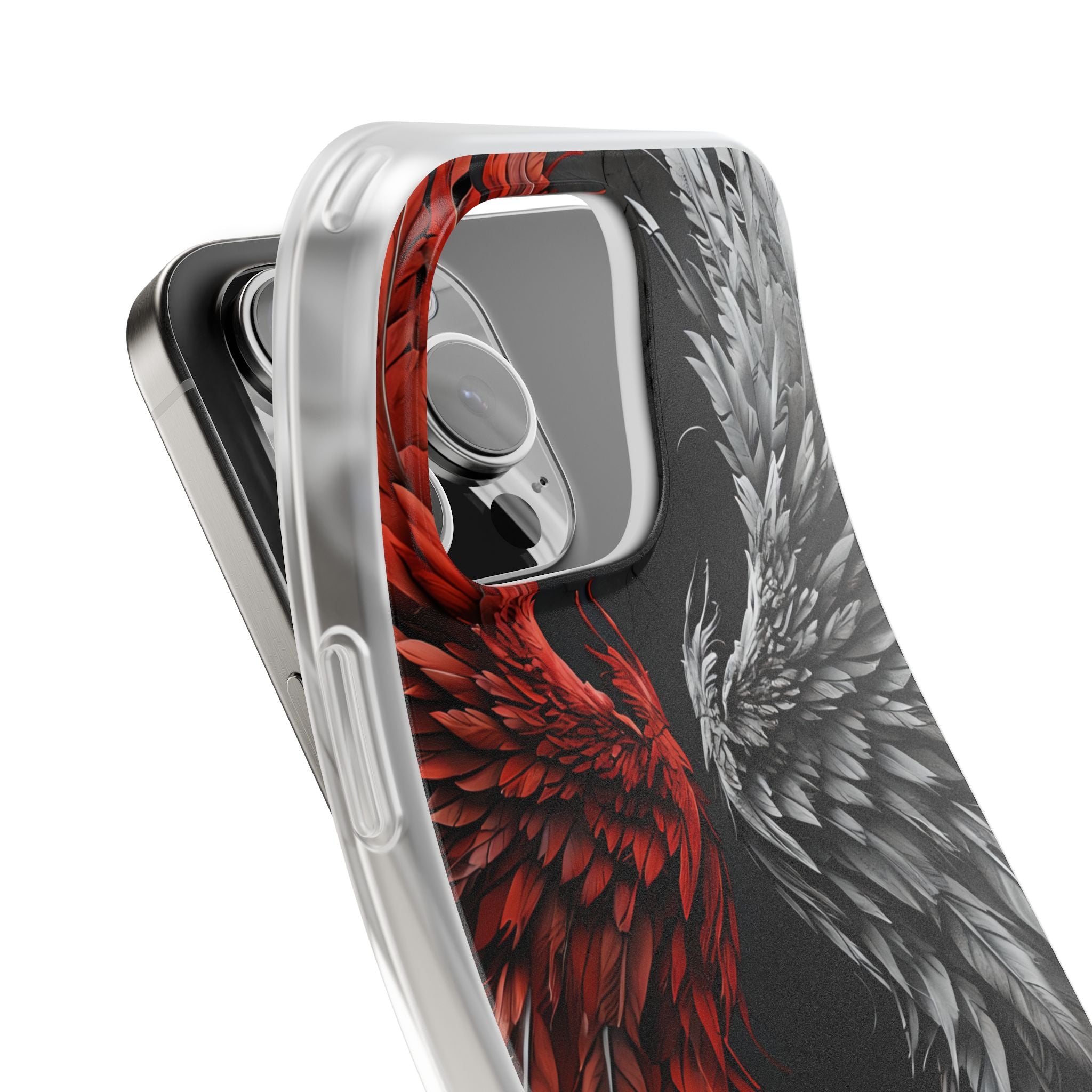 Crimson White Wings iPhone 16 Pro Max Case - Soft