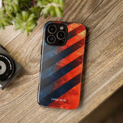 Diagonal Stripes Blaze iPhone 16 Pro Max Case - Tough