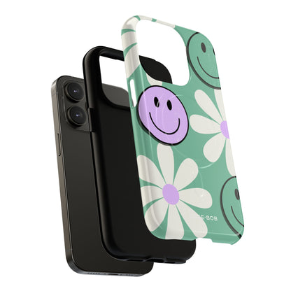 Smiley Daisy Glow iPhone 14 Pro Case - Tough+