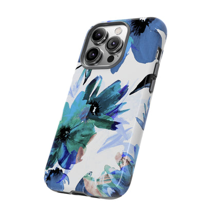 Blue Blossom Radiance iPhone 14 Pro Case - Tough