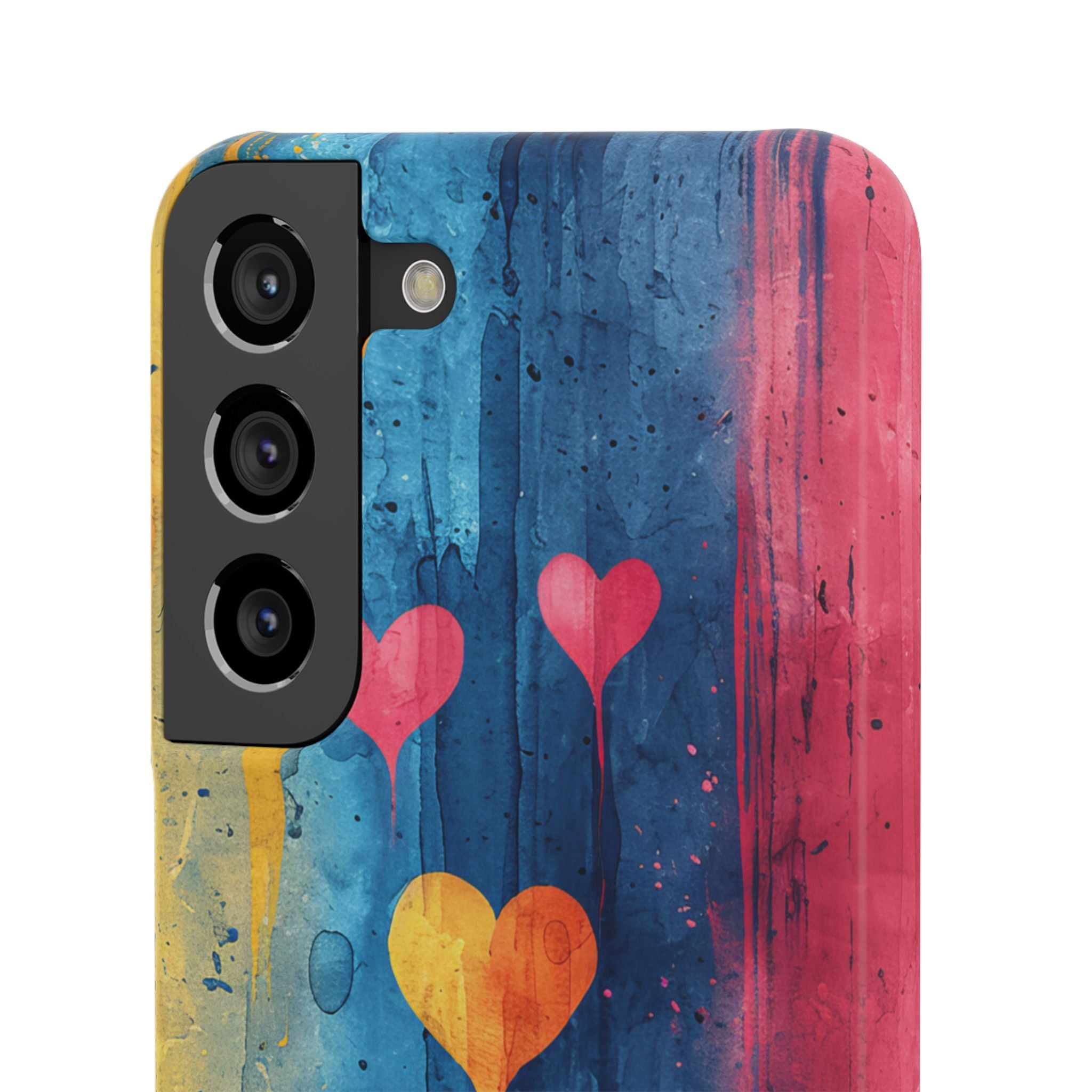 Hearts Watercolor Art - Slim Samsung S22 Phone Case