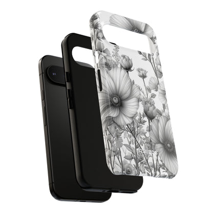 Vintage Floral Etching Google Pixel 9 - Tough