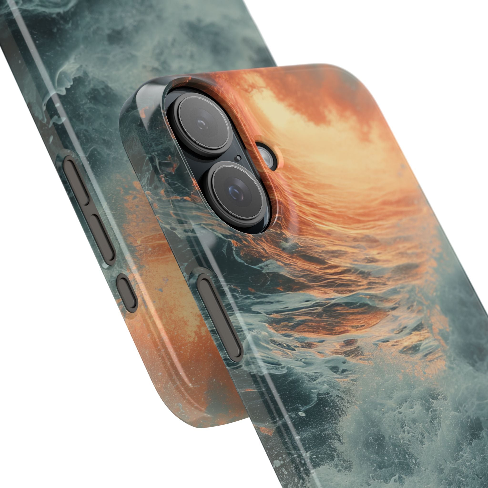 Fiery Wave Power - Slim iPhone 16 Phone Case