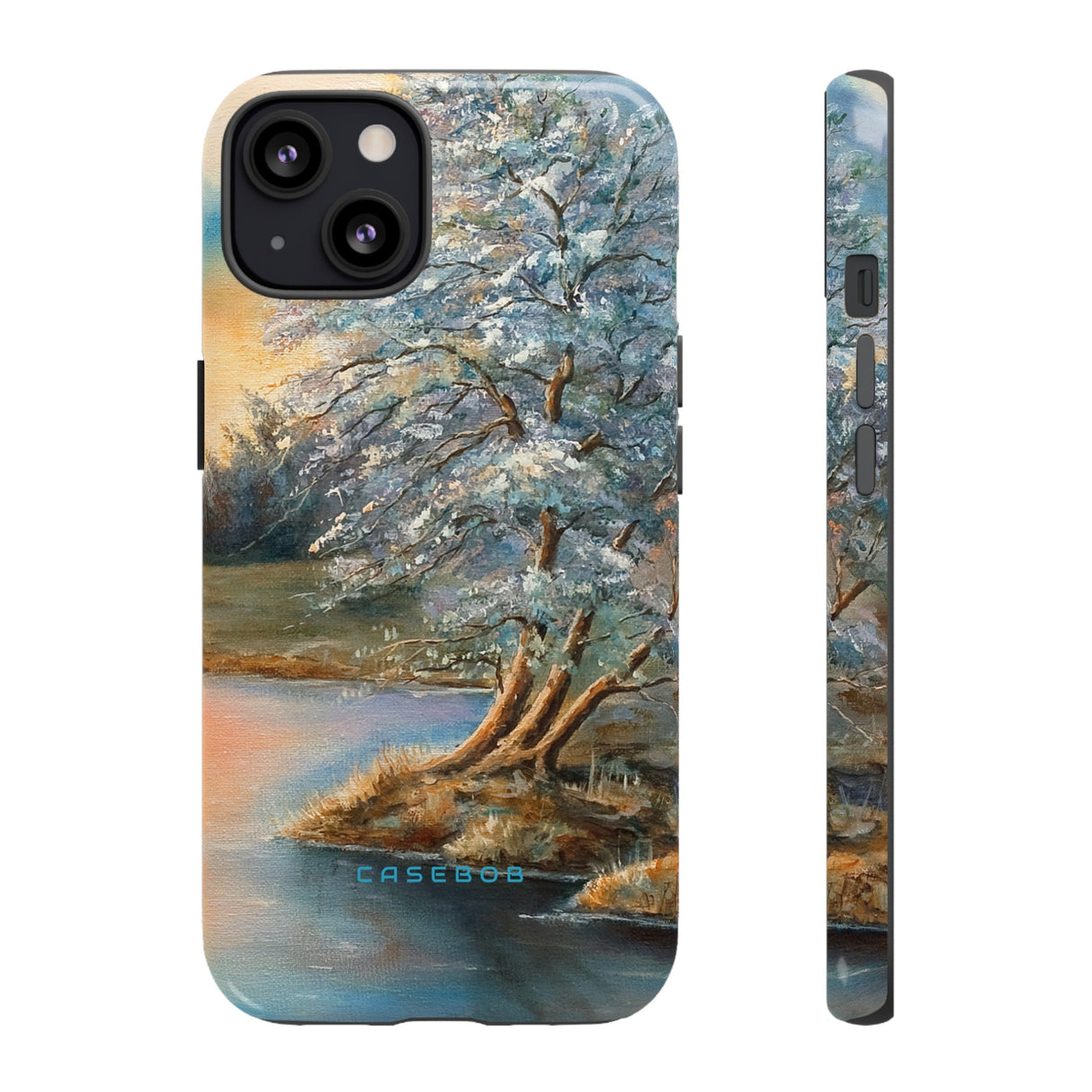 Winterday lake - Protective Phone Case