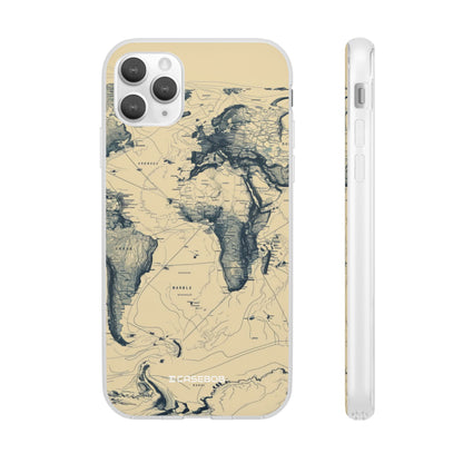 Vintage World Map | Flexible Phone Case for iPhone