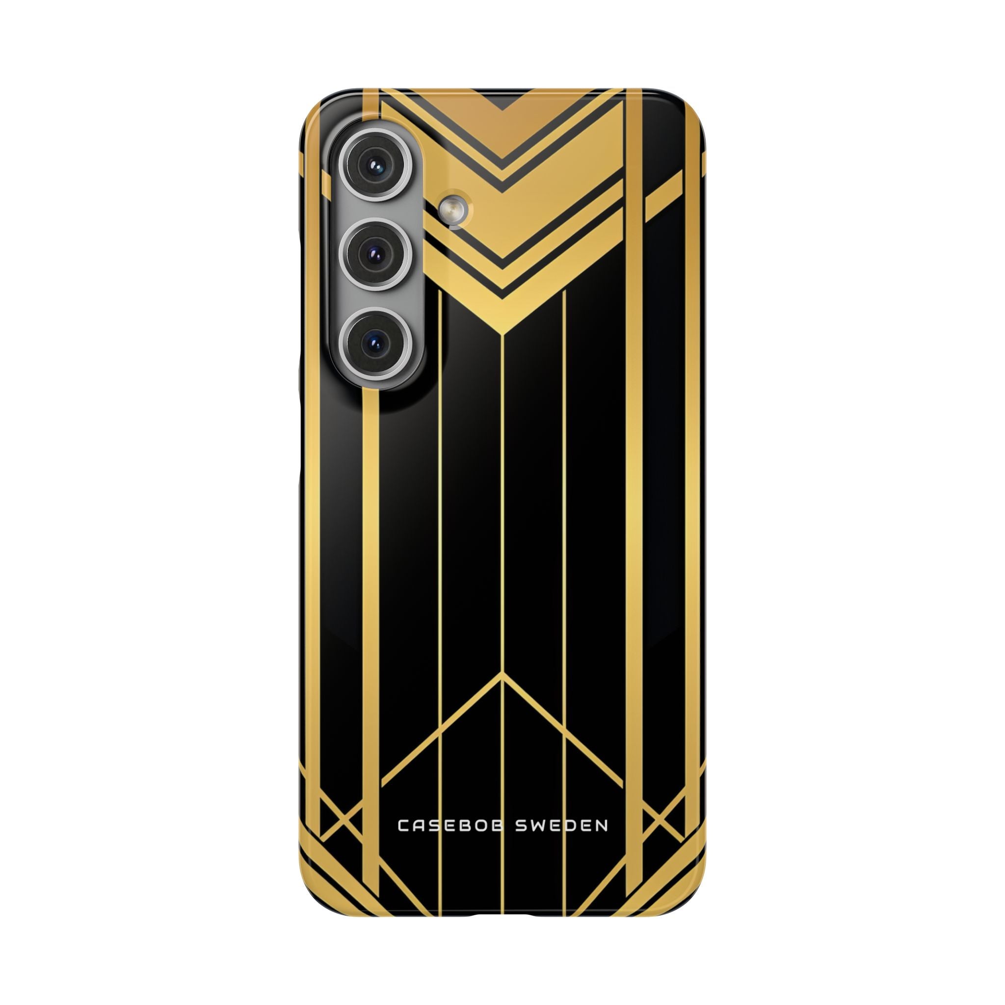 "Golden Art Deco Symmetry in Geometric Elegance" Samsung S24 - Slim Phone Case