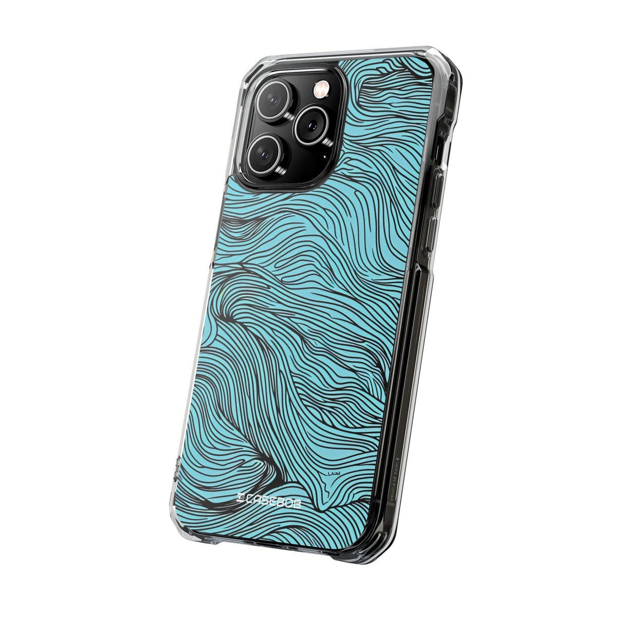 Wavy Serenity - Phone Case for iPhone (Clear Impact - Magnetic)