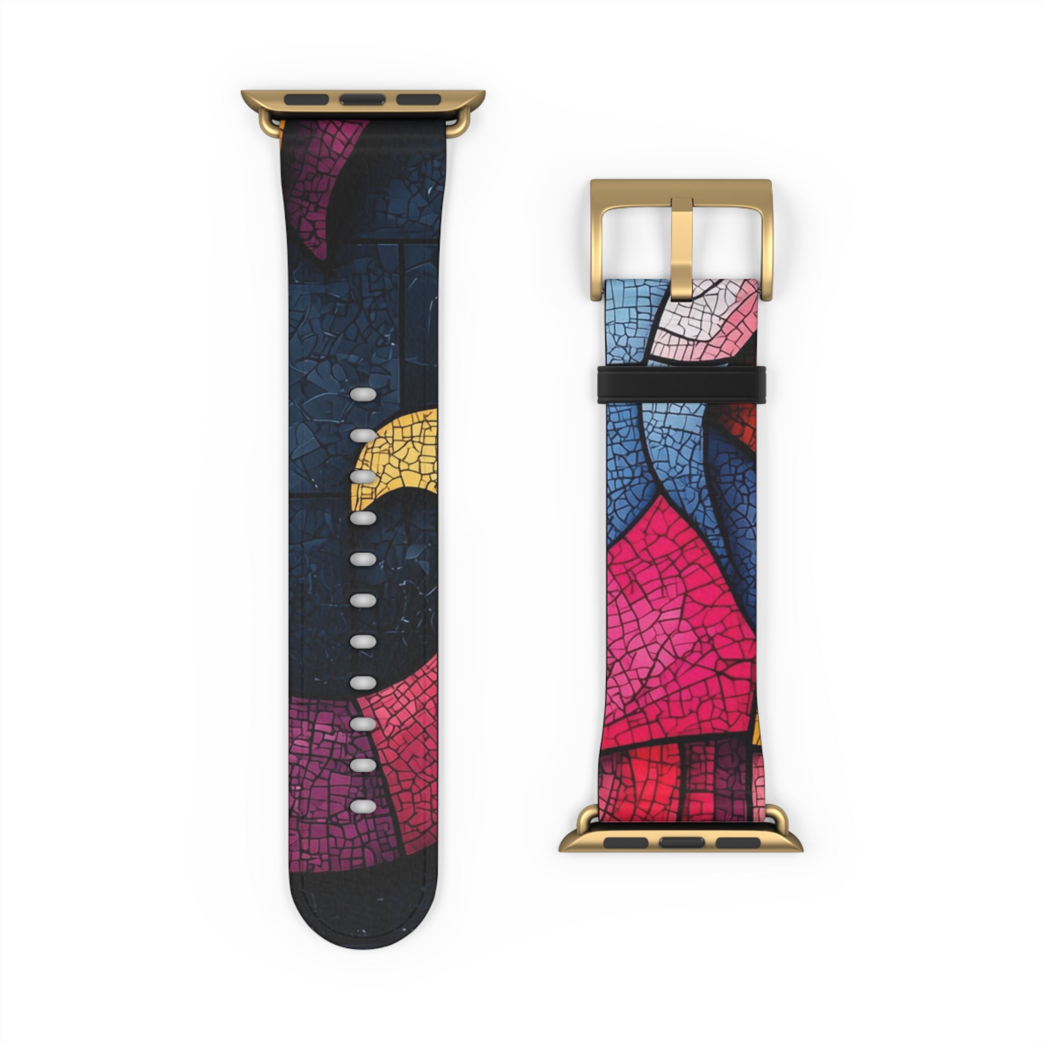 Blue Mosaic Elephant - Watch Band