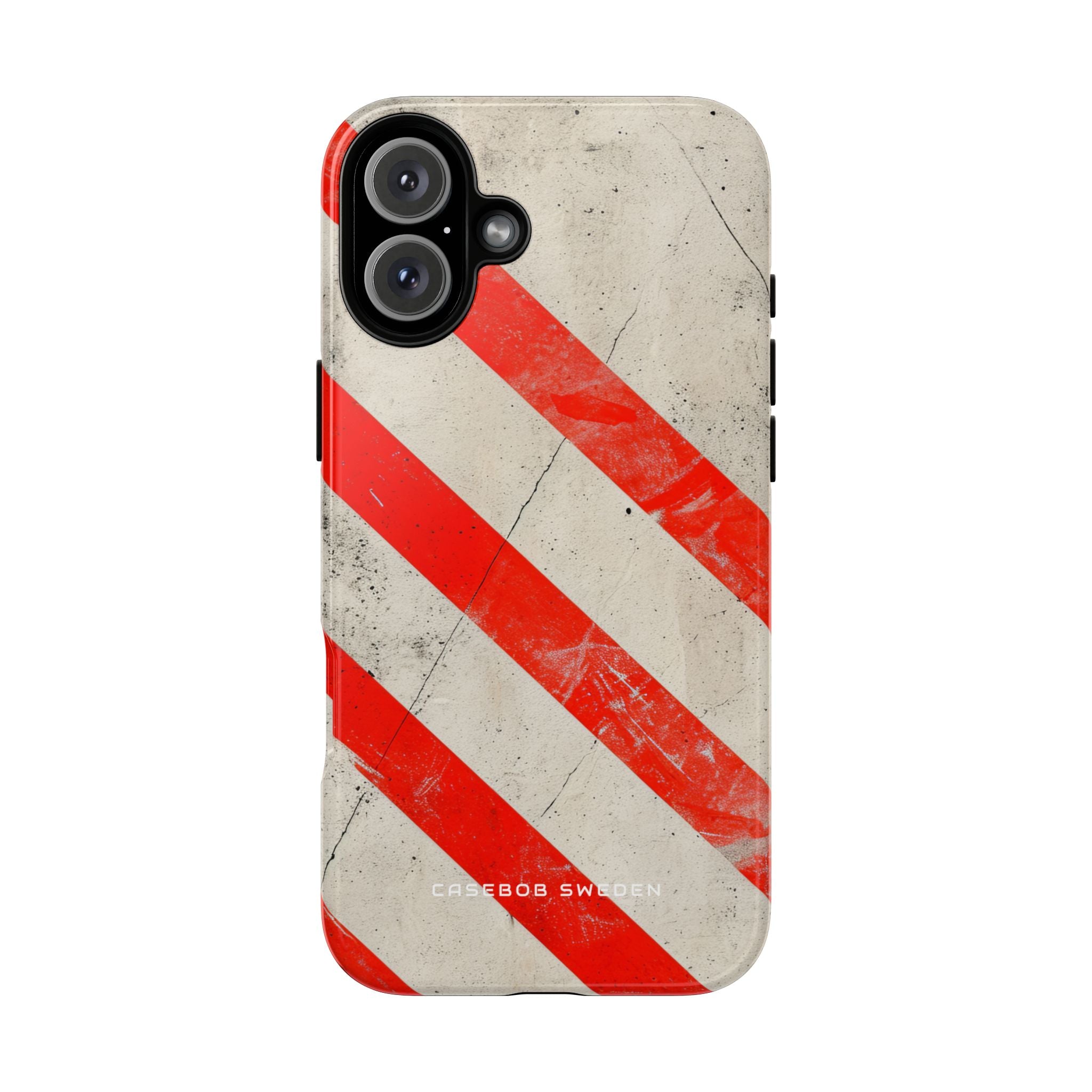 Striker Crimson Stripes iPhone 16 - Tough Phone Case