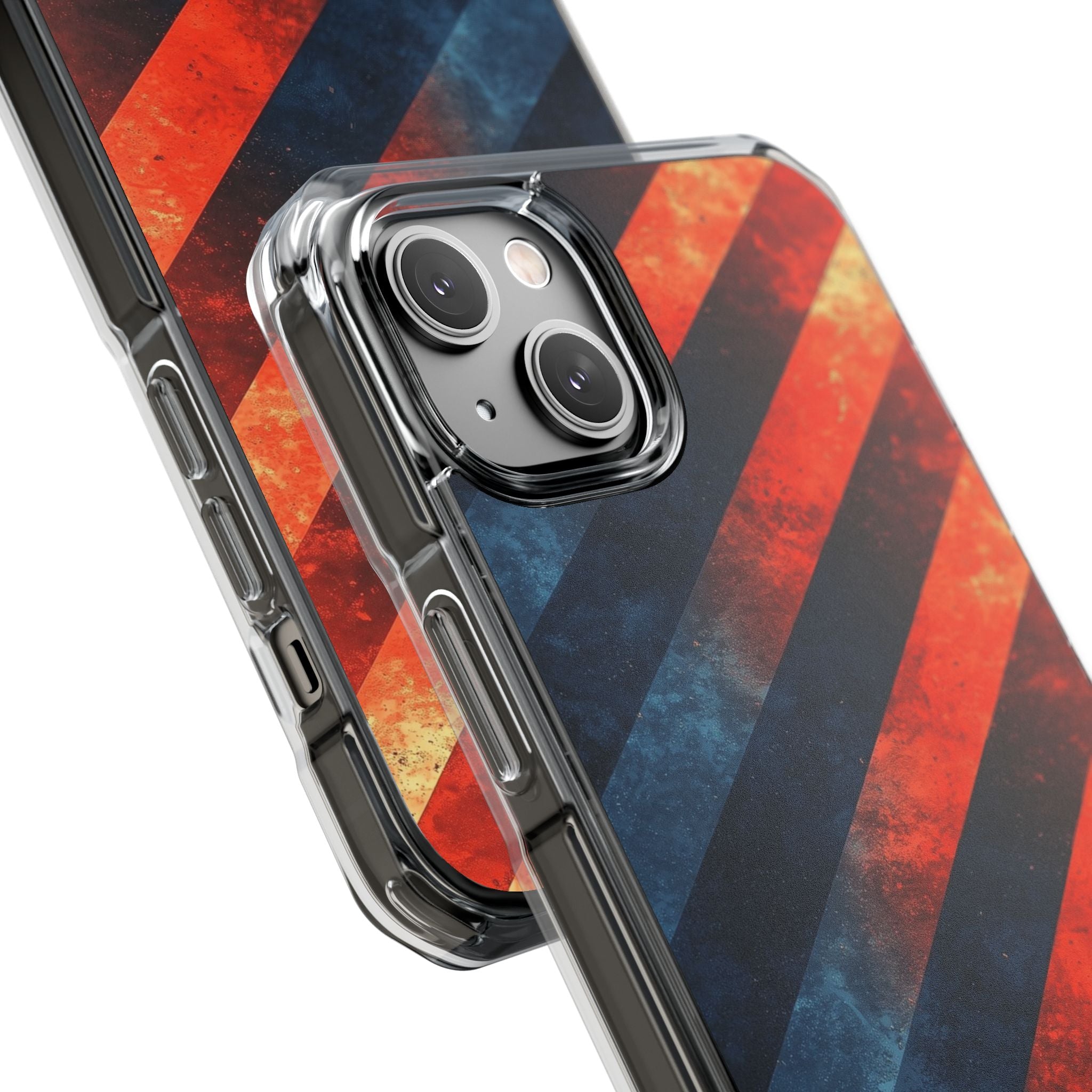 Diagonal Stripes Blaze iPhone 14 Plus Case - Impact