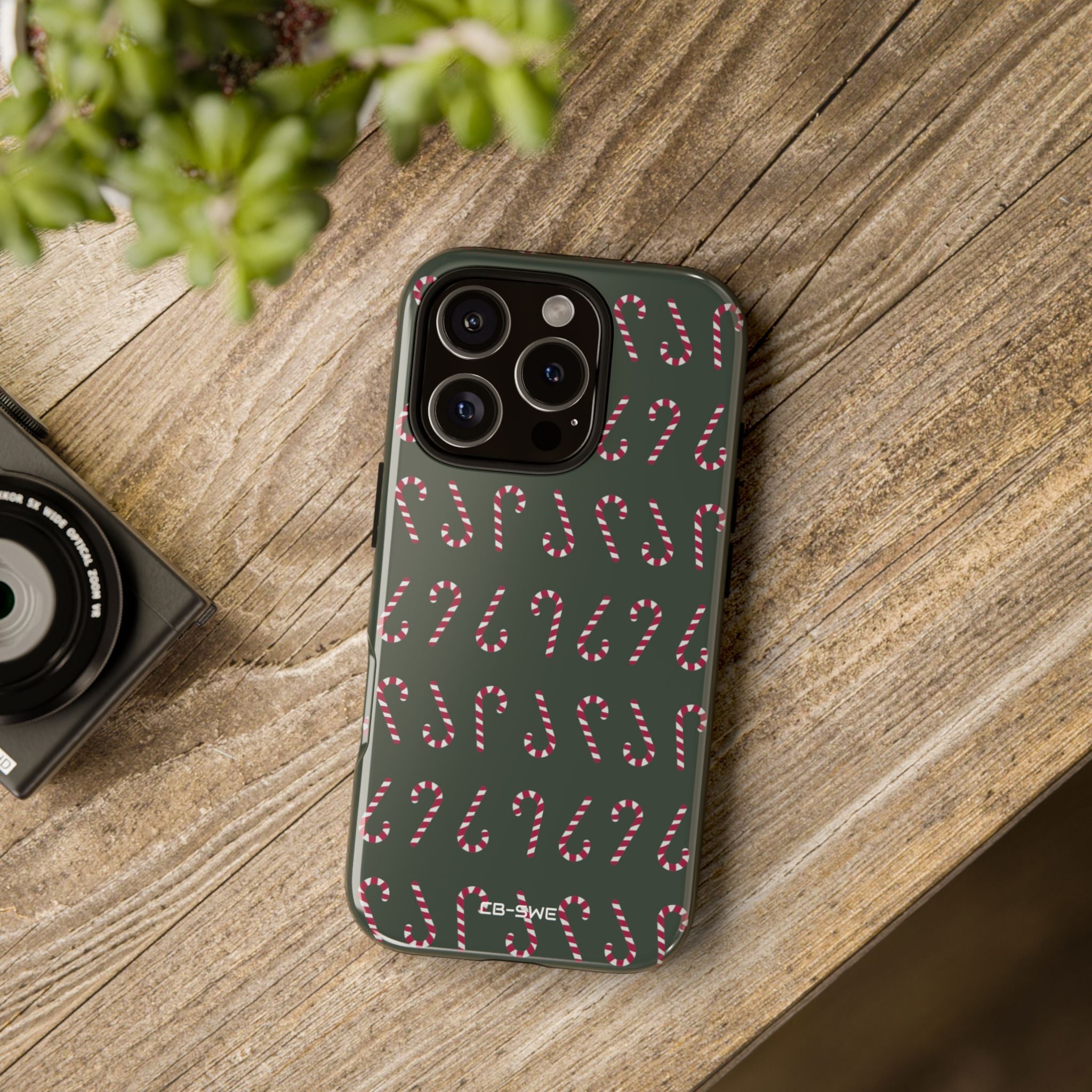 Candy Canes Aligned - iPhone Case