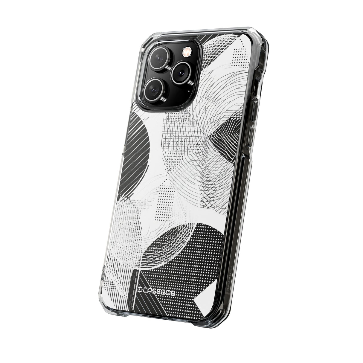 Monochrome Dynamics - Phone Case for iPhone (Clear Impact - Magnetic)