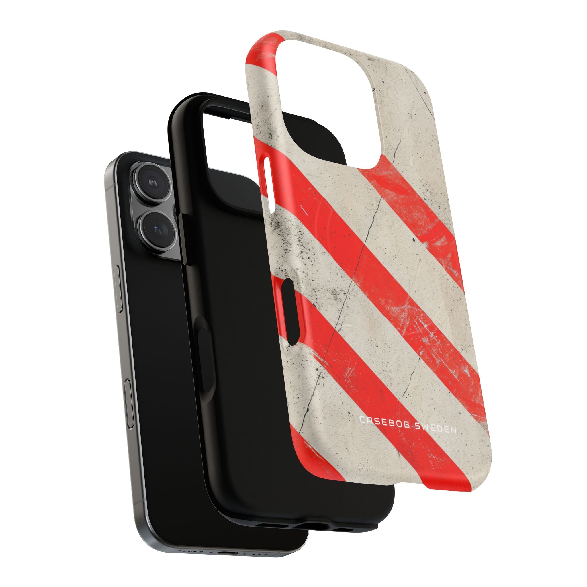 Striker Crimson Stripes iPhone 16 | Tough+ Phone Case