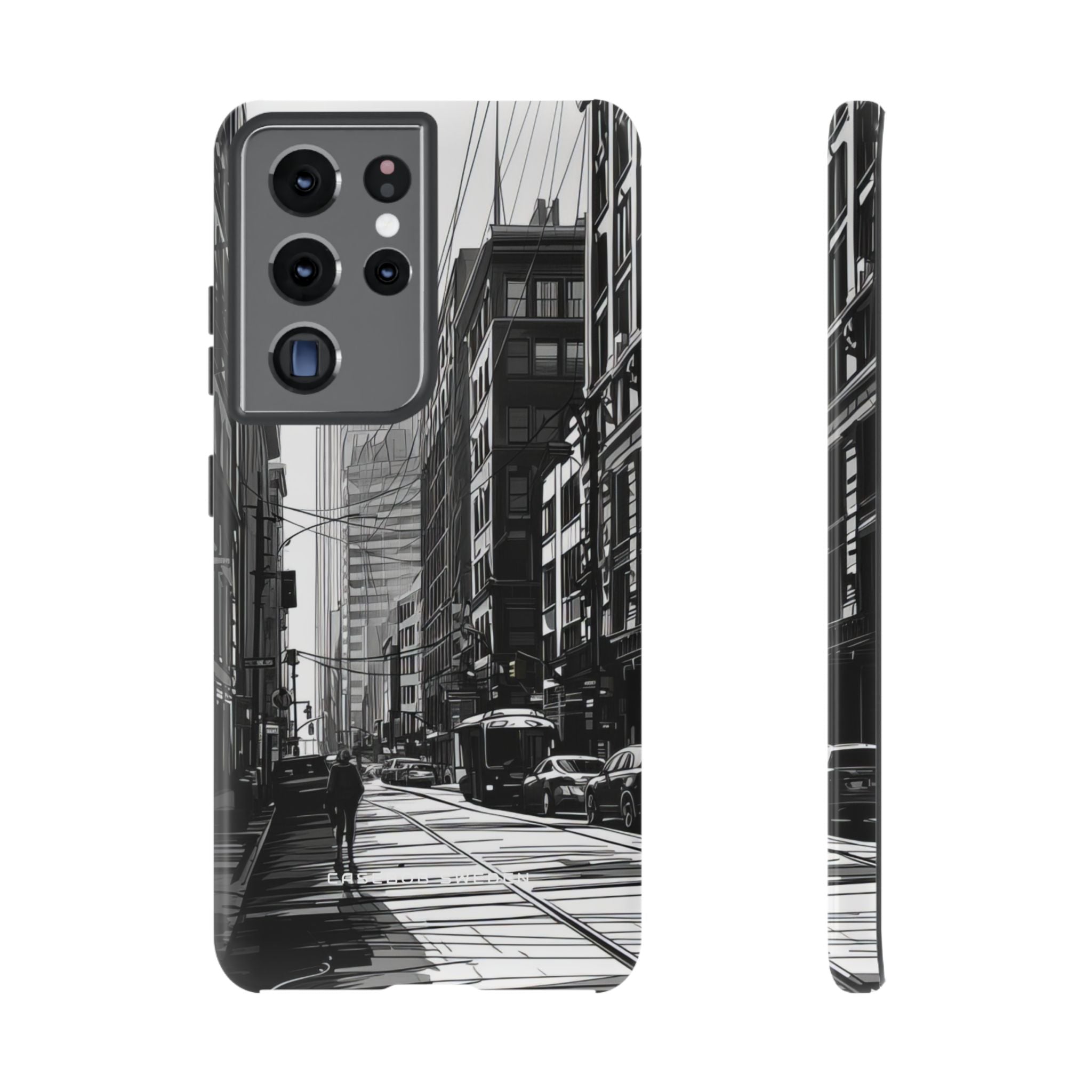 Urban Cityscape Line Perspective  Samsung S21 - Tough Phone Case