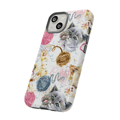 Cute Kitten Pattern - Protective Phone Case