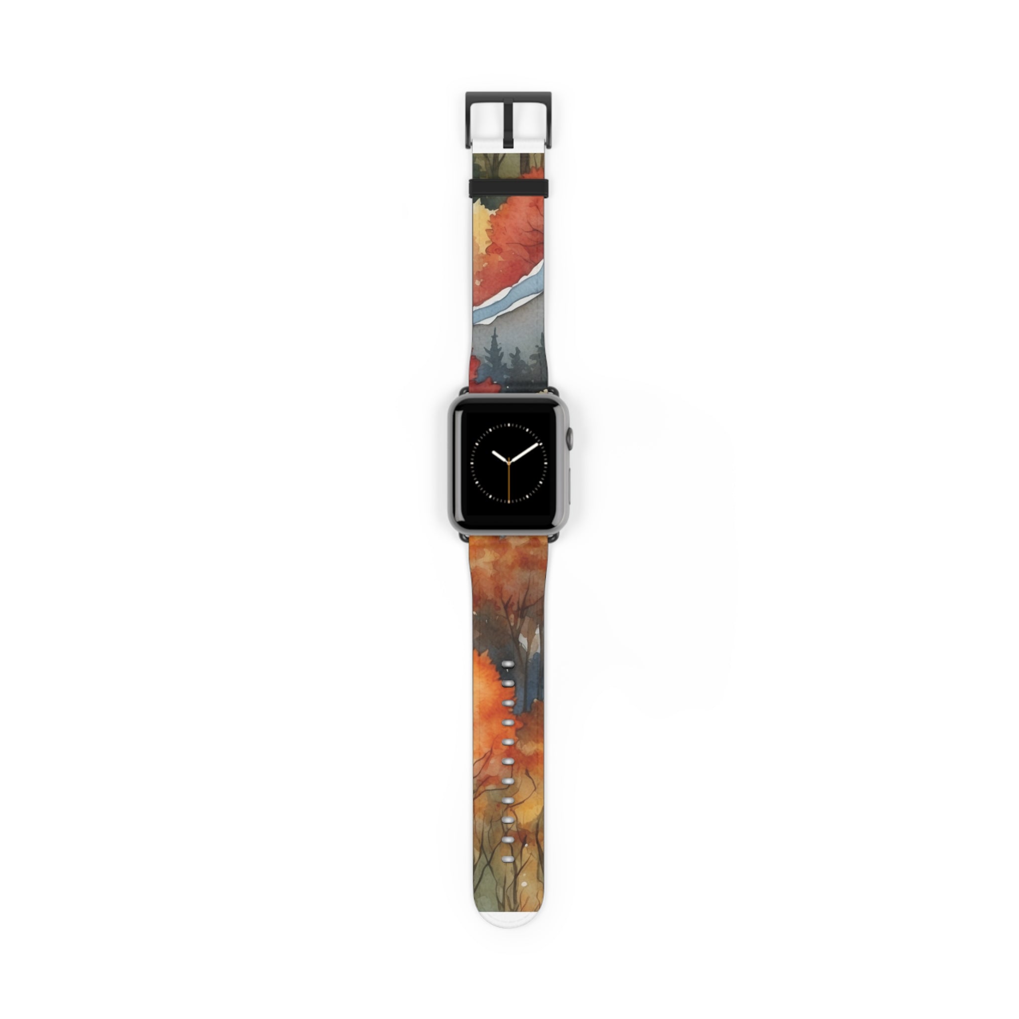 Snowcapped Ember Mountains - Watch Band