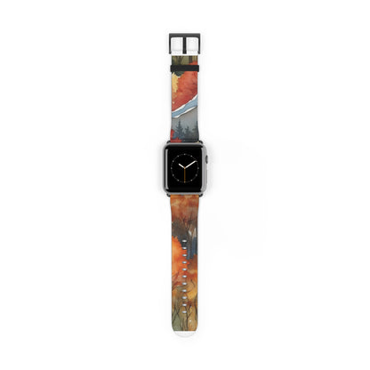 Snowcapped Ember Mountains - Watch Band