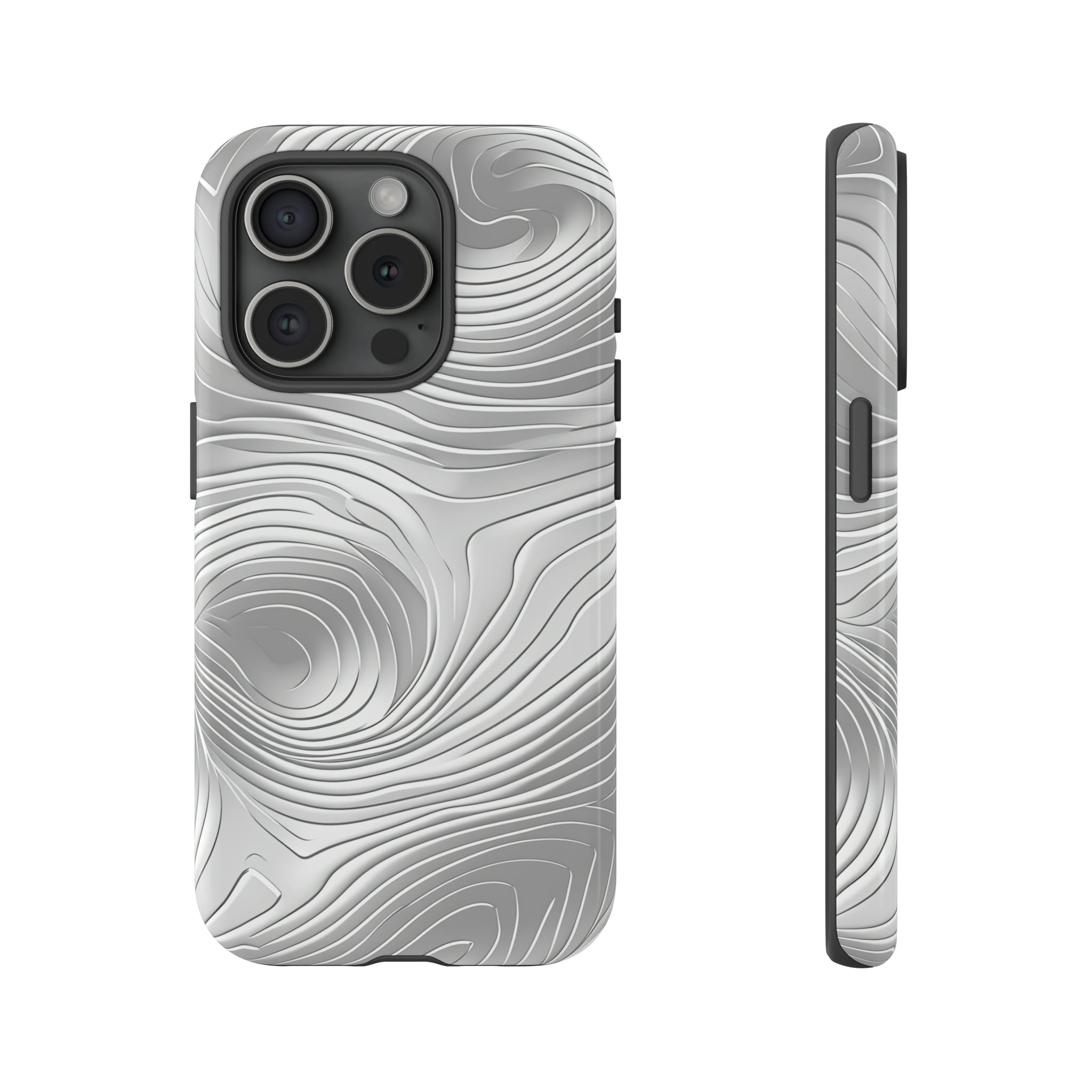 Sleek Grey Abstract Lines Case - Protective Phone Case