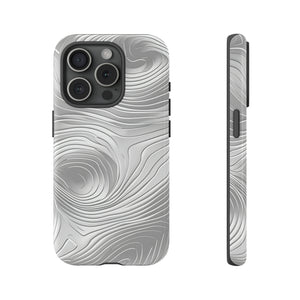 Sleek Grey Abstract Lines Case - Protective Phone Case