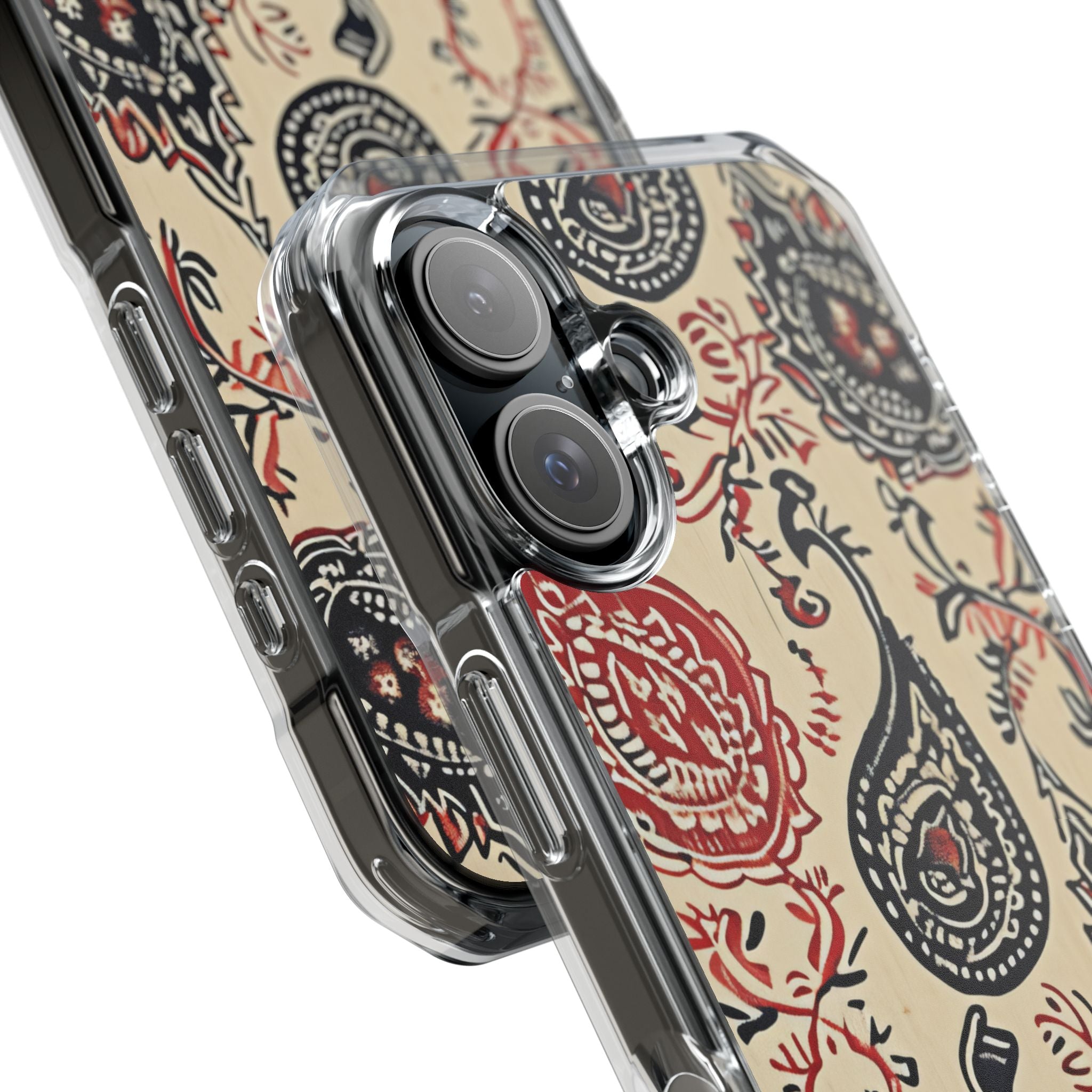 Vintage Paisley Elegance iPhone 16 - Clear Impact Phone Case