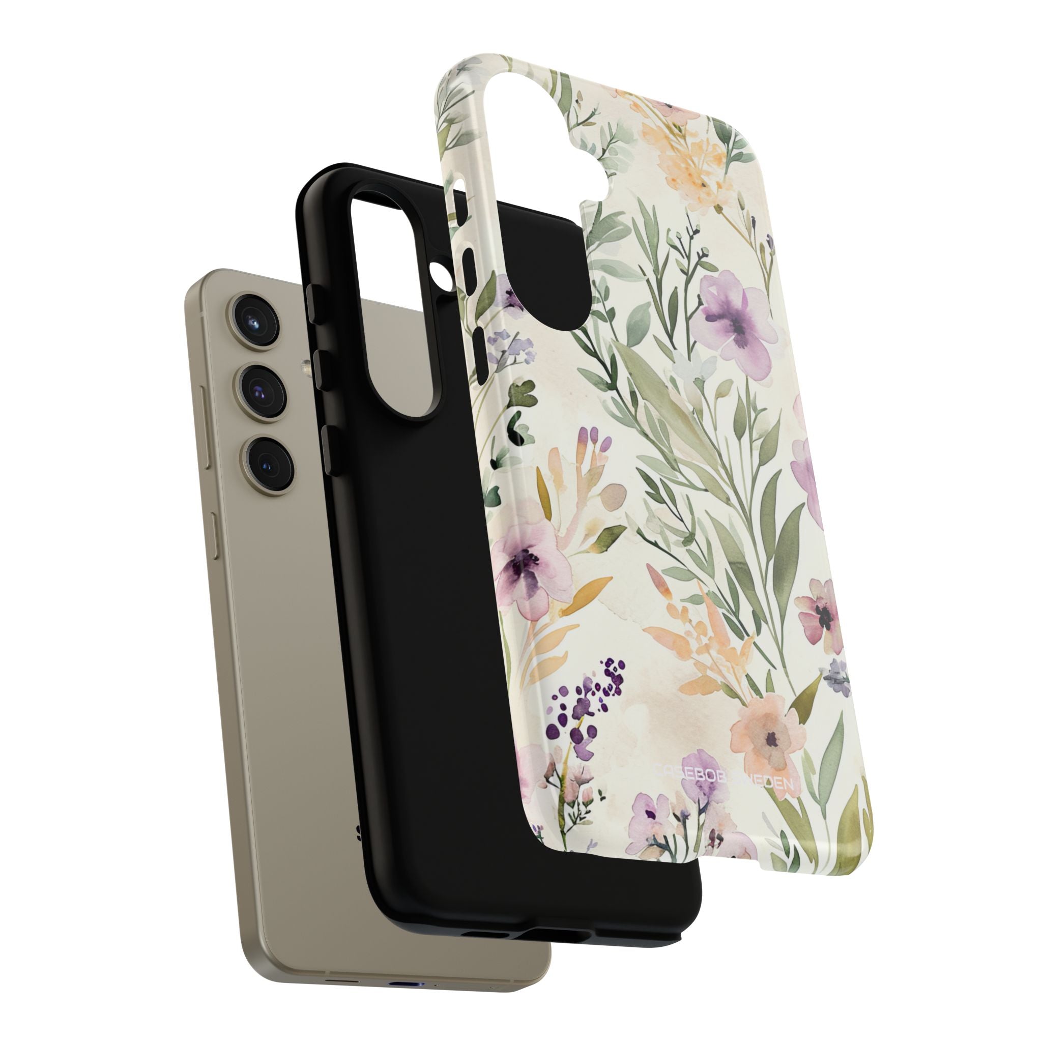 Soft Green Lavender Floral Pattern - Tough Samsung S24 Phone Case