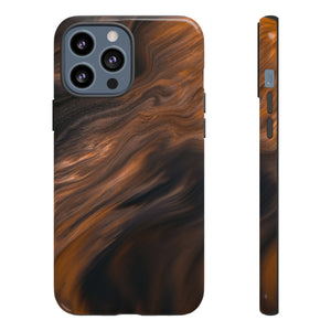 Brown Mist Ink Art iPhone Case (Protective) iPhone 13 Pro Max Glossy Phone Case