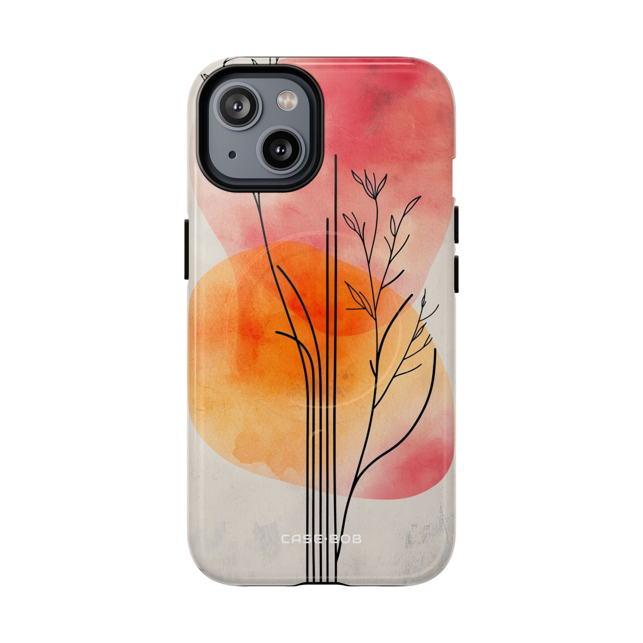 Curved Stem Sunset iPhone 14 Case - Tough+