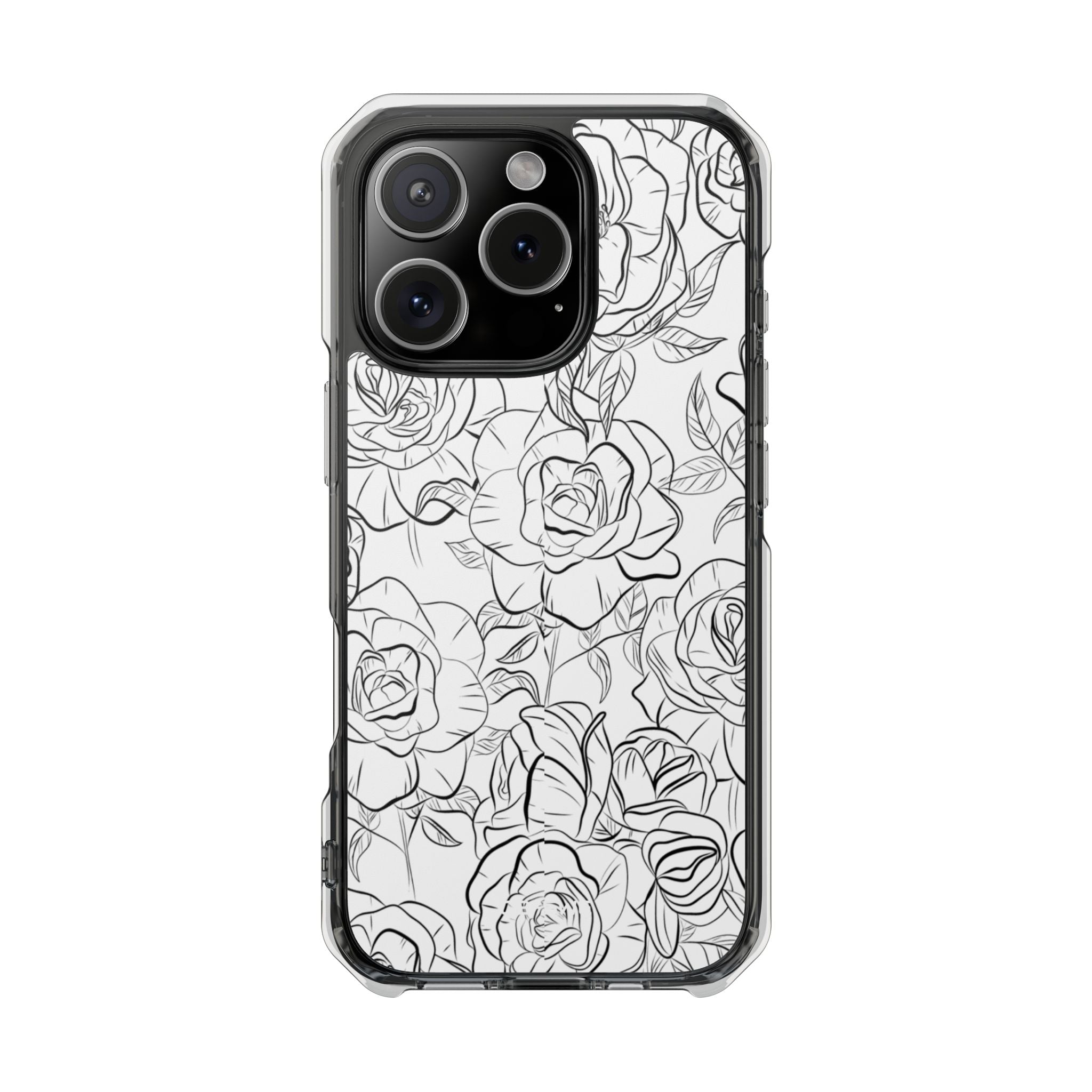 Intricate Rose Sketches iPhone Case - Impact