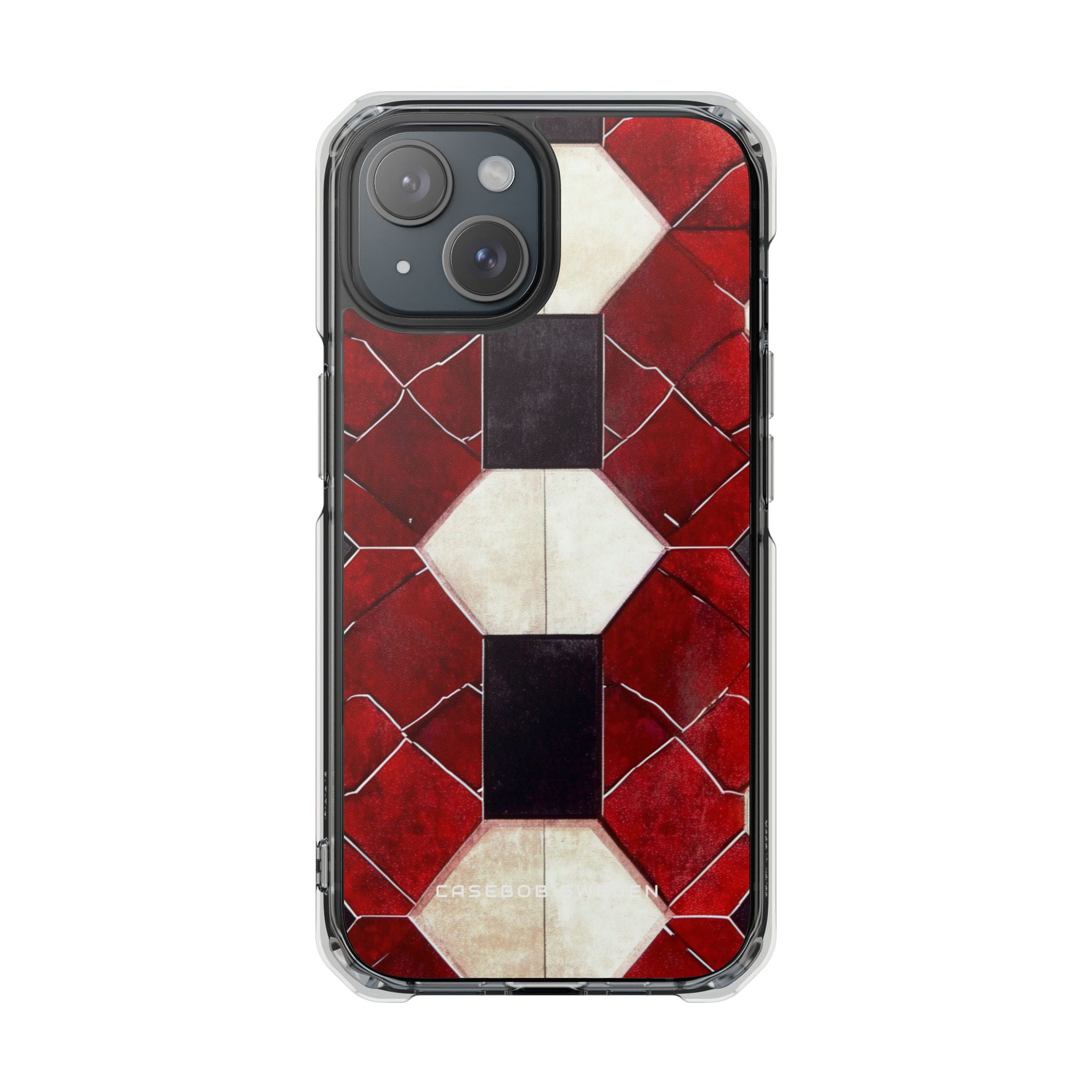 Gothic Hexagon Symmetry iPhone 15 - Transparente, schlagfeste Handyhülle