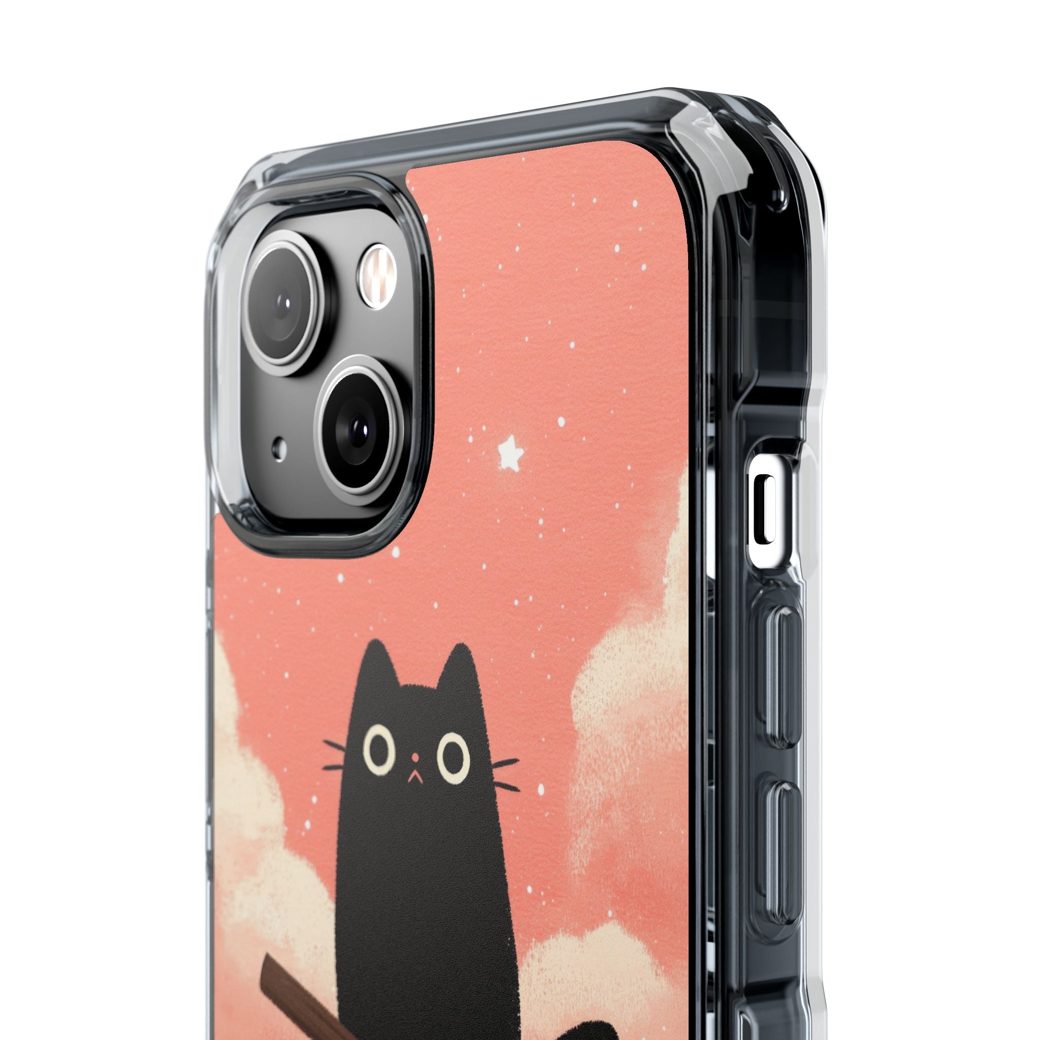 Cat Rides Broom iPhone Case - Impact