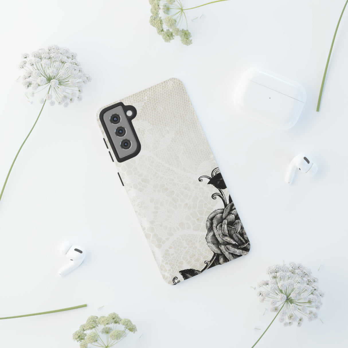 Rosett Gothic Flower - Protective Phone Case