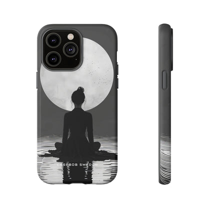 Zen Serenity Moon Reflection iPhone 14 - Tough Phone Case