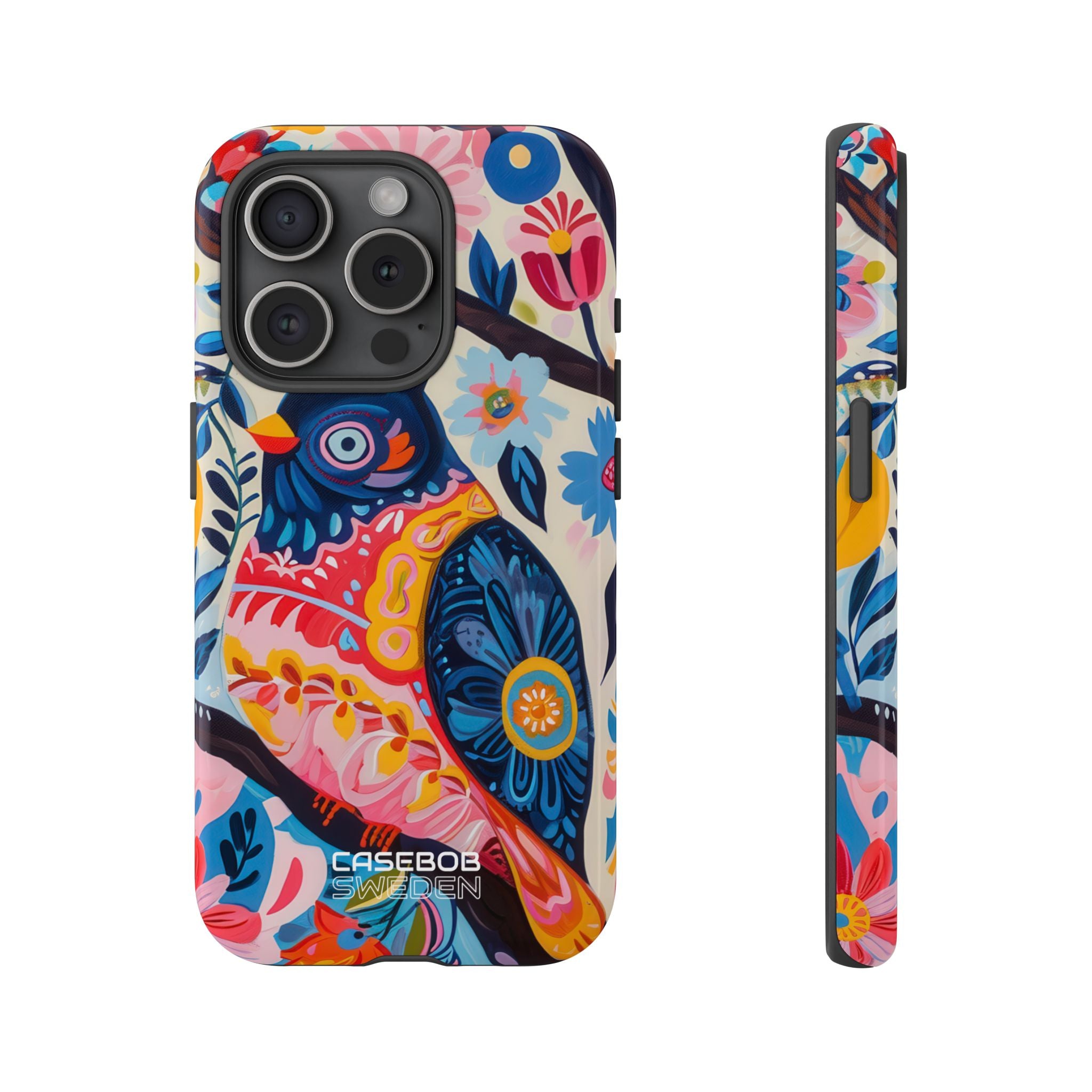 Whimsical Owl Garden iPhone 15 - Tough