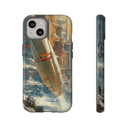 Futuristic Forest Voyage iPhone 14 - Tough
