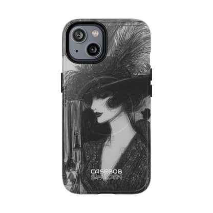 Vintage Feather Elegance iPhone 14 - Tough+