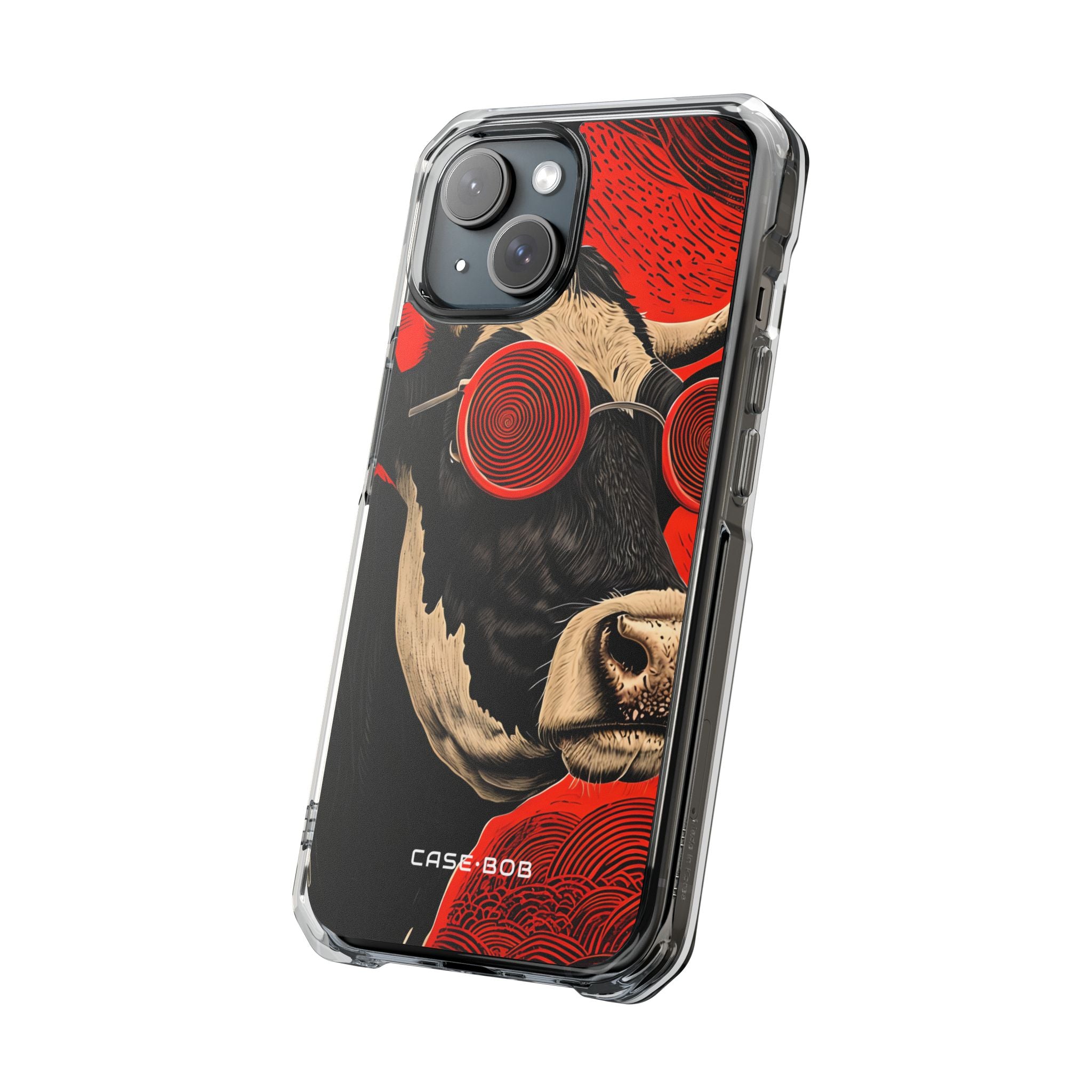 Hypno Cow Crimson iPhone 15 Case - Impact