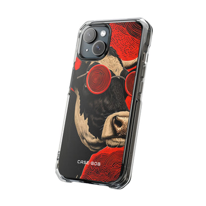 Hypno Cow Crimson iPhone 15 Case - Impact
