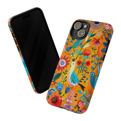 Colorful Birds Bloom iPhone 15 Plus Case - Tough
