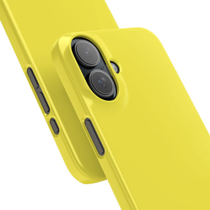 Lemon Yellow - Slim iPhone 16 Phone Case